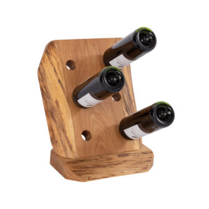 Wooden wine bottle holder for table